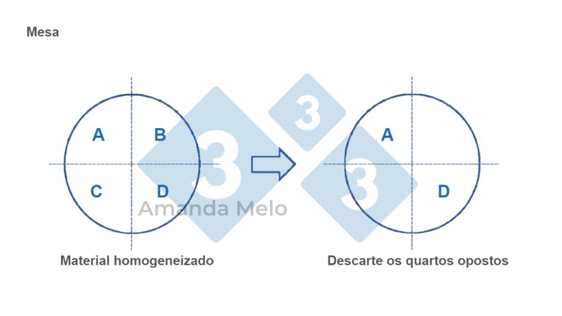 Figura 5: Exemplo de esquema de divis&atilde;o da amostra.
