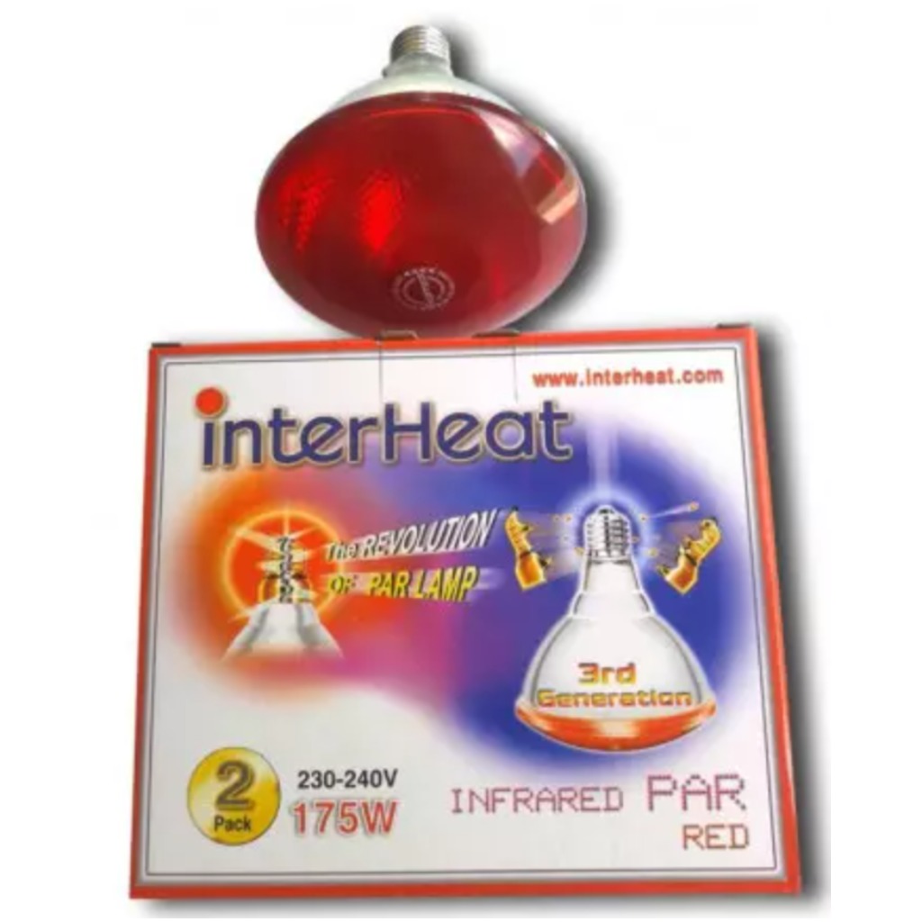 Bombilla 175 W Interheat Roja PAR 2 uds